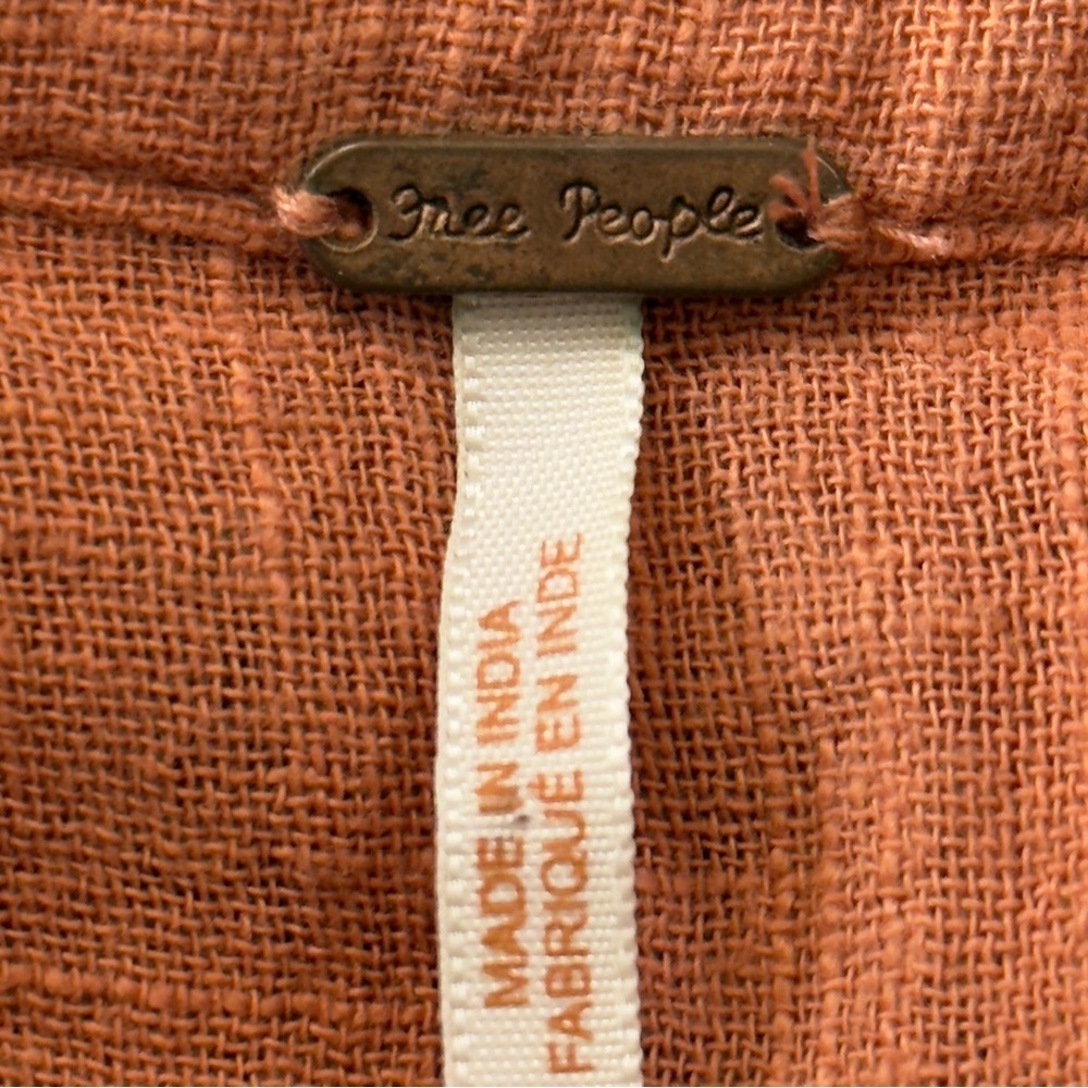 Free People Dream Weaver Tunic Top Terracotta Orange XS - Picture 7 of 11